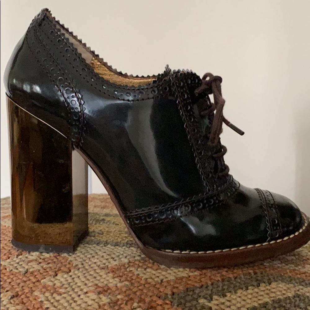 Dolce and Gabbana square heel oxfords